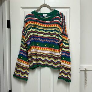 Multicolor knit sweater